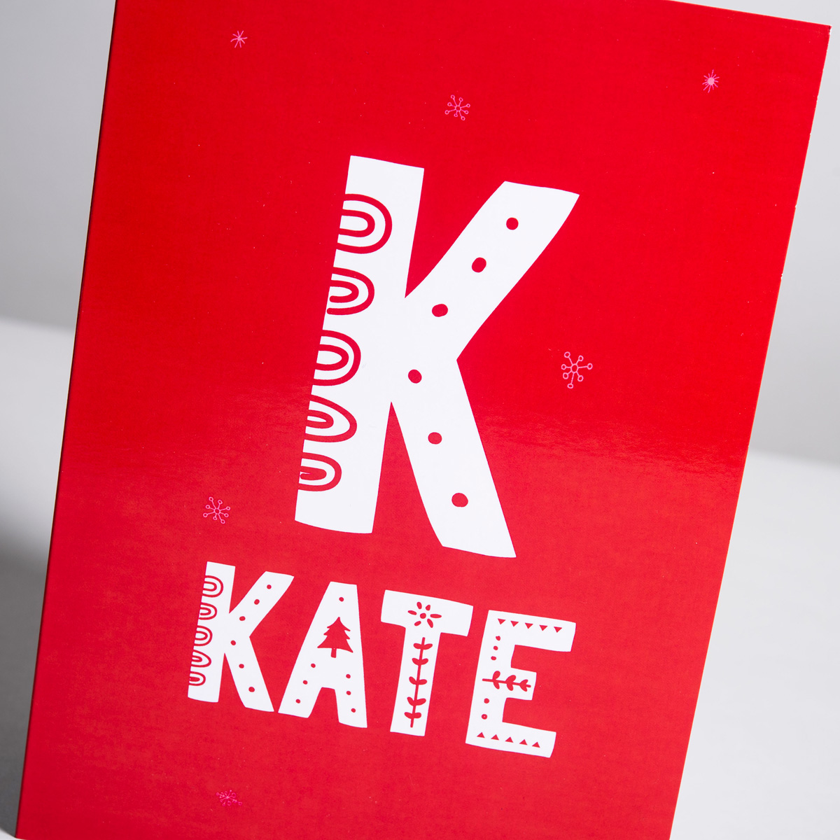 Personalised Card - Festive Initials