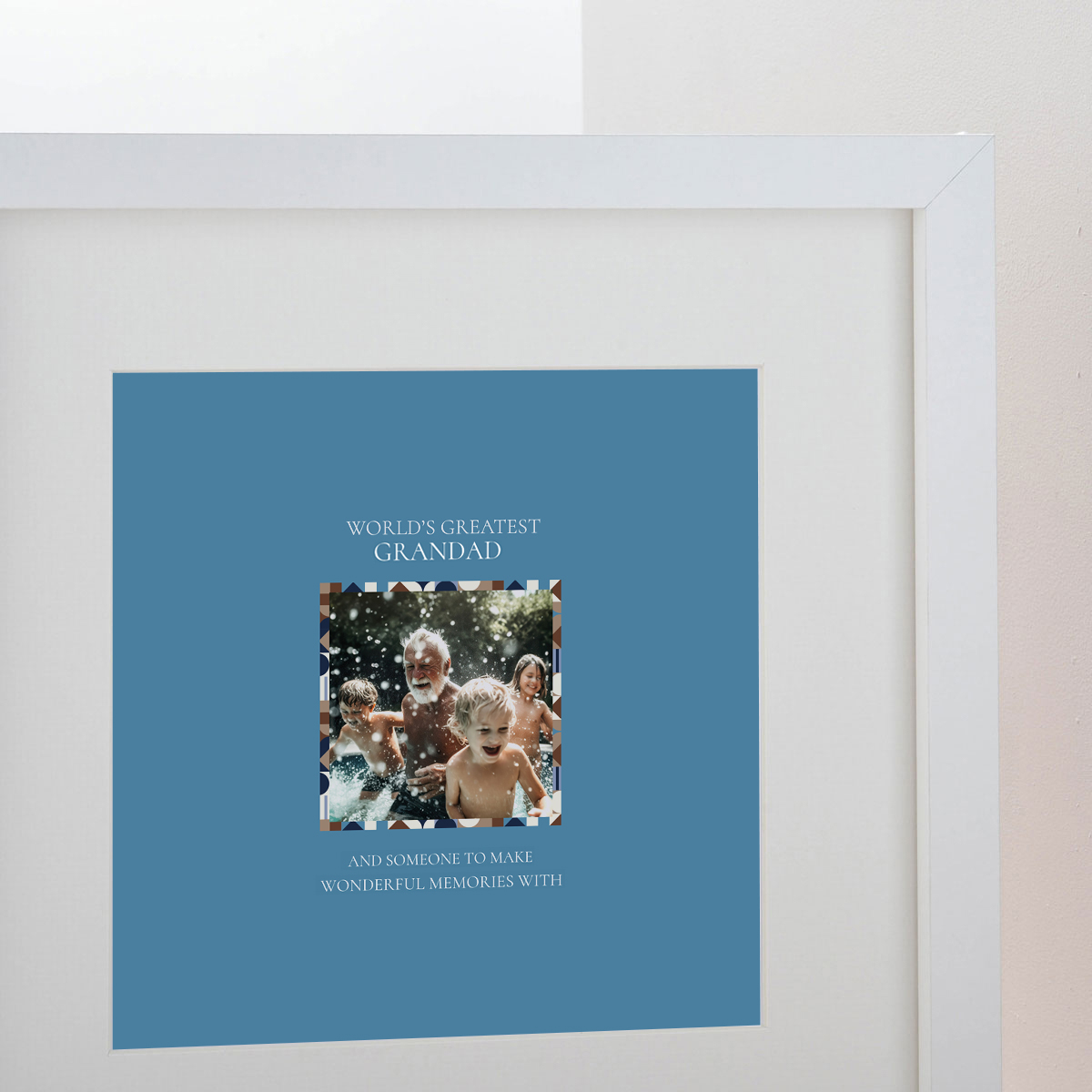 Personalised Father's Day Square Framed Print - World's Greatest Grandad