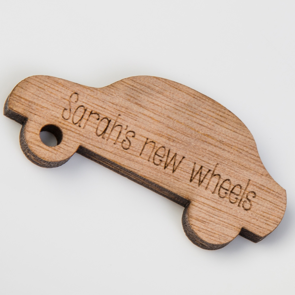 Personalised Wooden Key Ring - Car