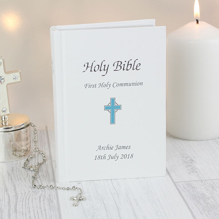 Personalised Blue Cross Bible