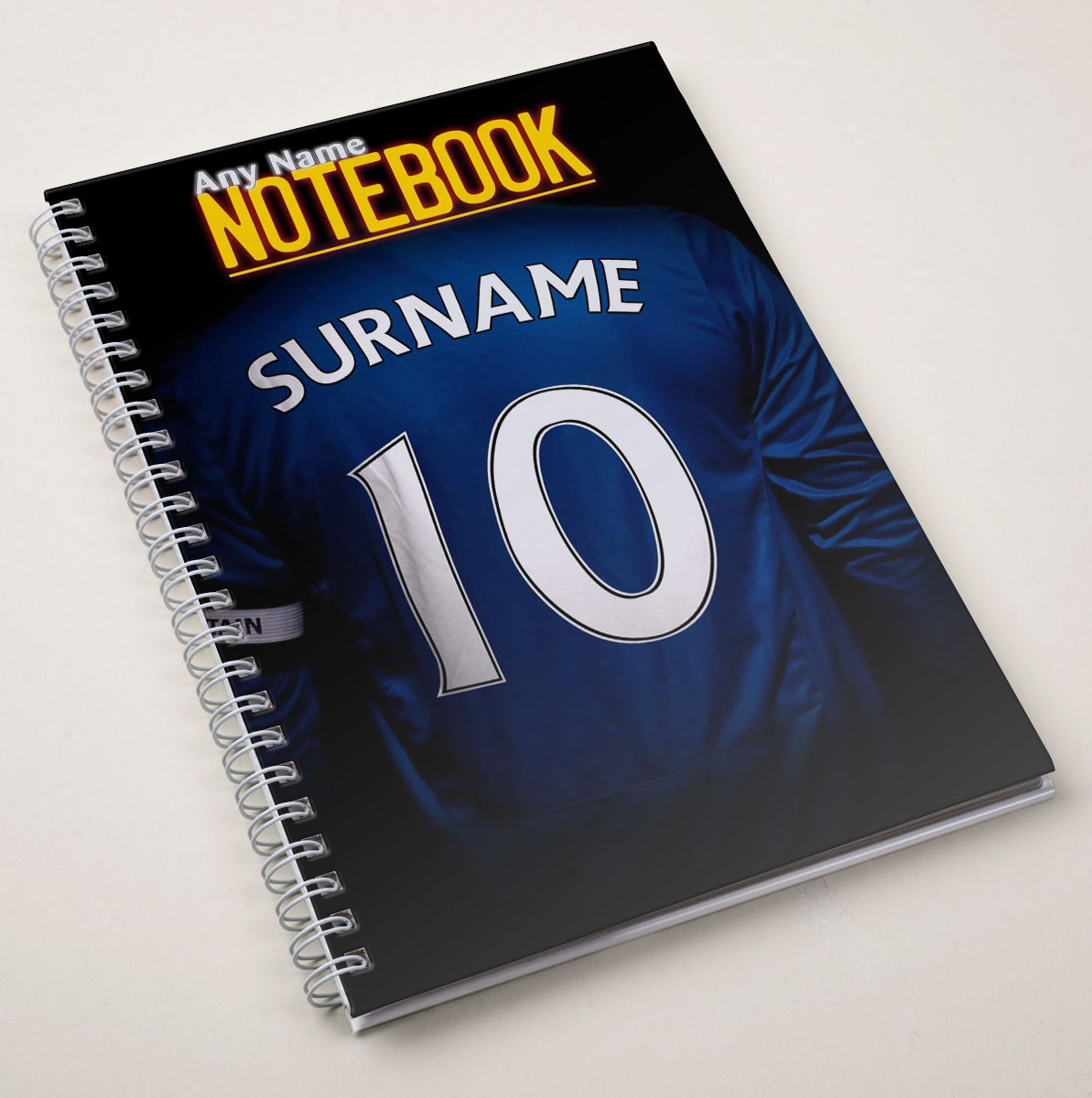 Personalised Football Shirt Notebook - Navy Blue