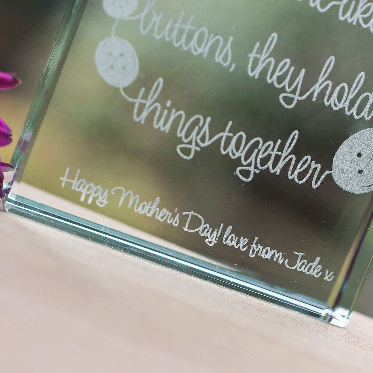 Personalised Glass Token - Mums Are Like Buttons