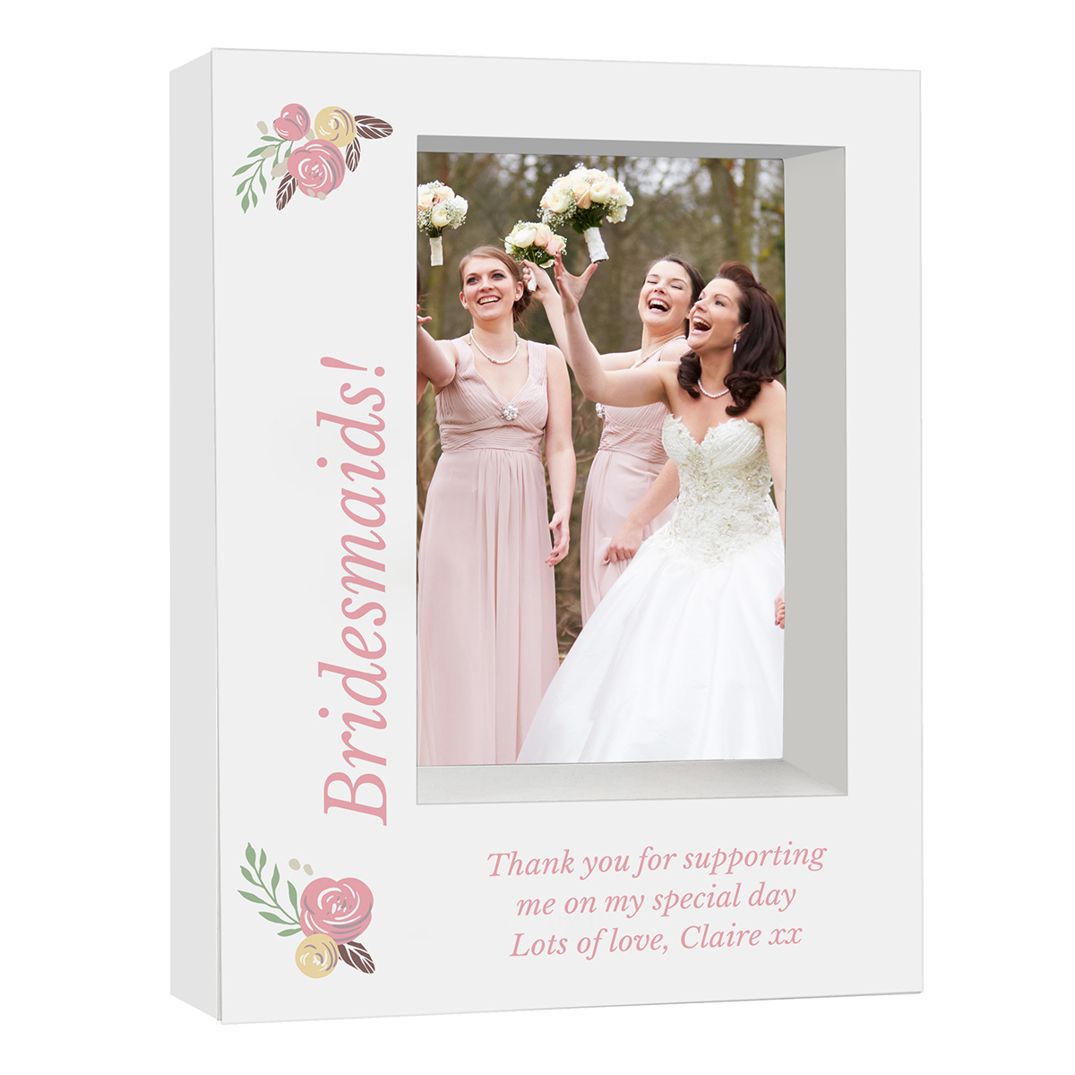Personalised Photo Frame - Floral Bouquet Box