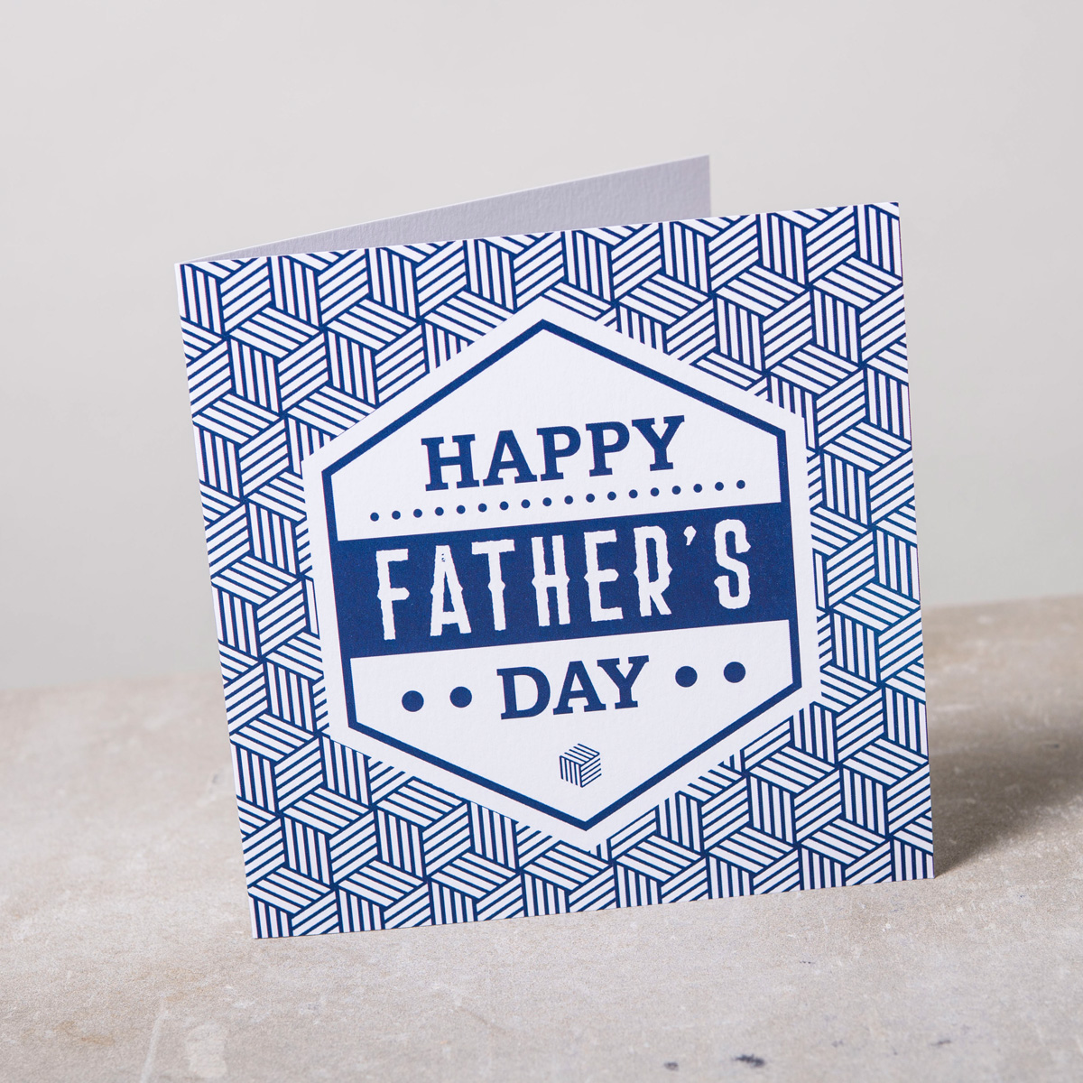 Personalised Father's Day Card - Happy Blue Pattern