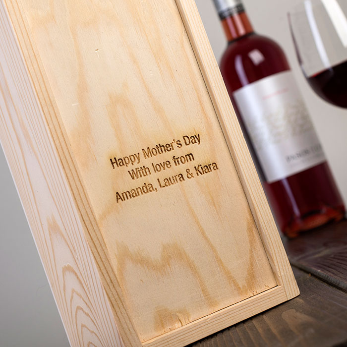 Personalised Wooden Wine Box - Mum Since