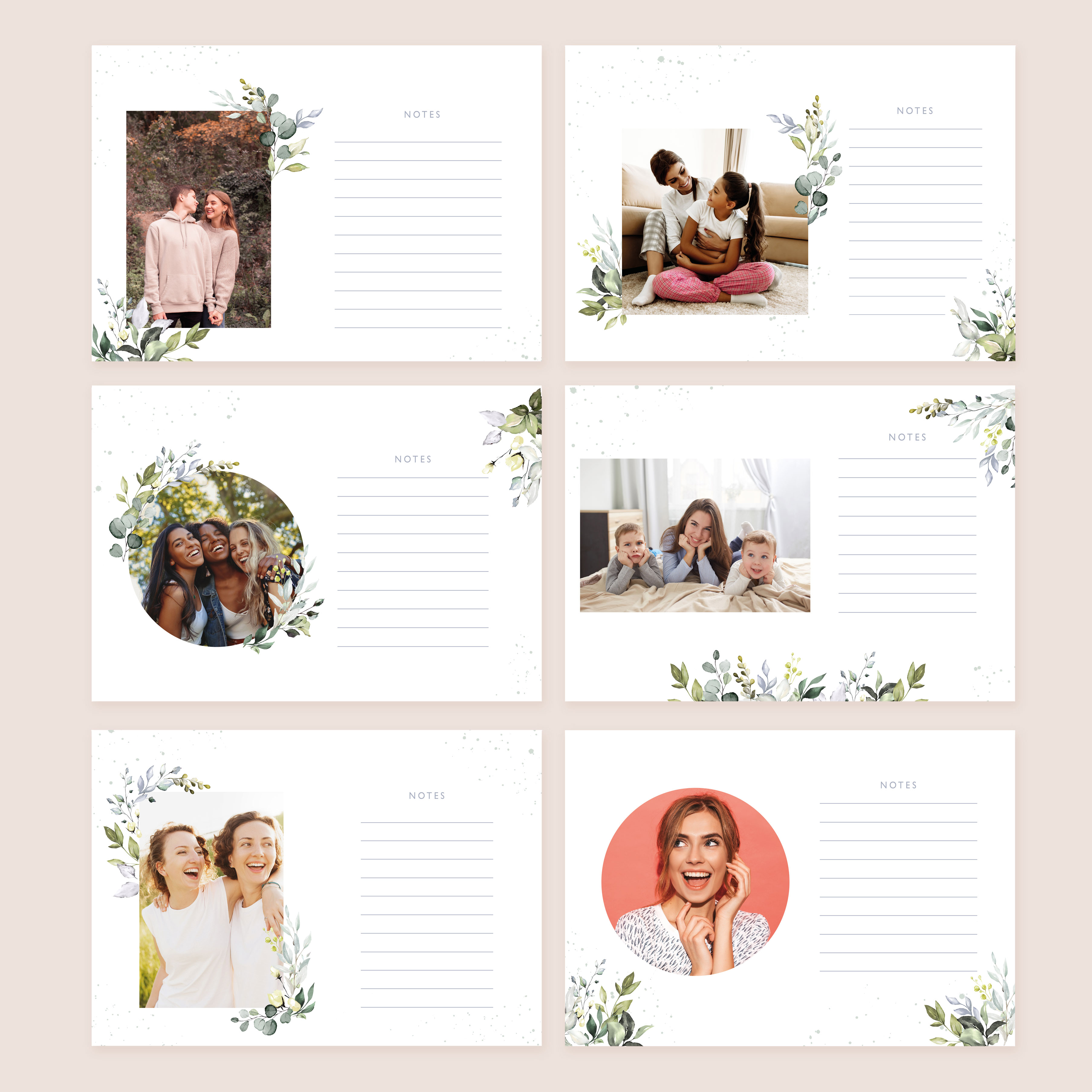 Personalised Photo Calendar - Floral, Make A Note
