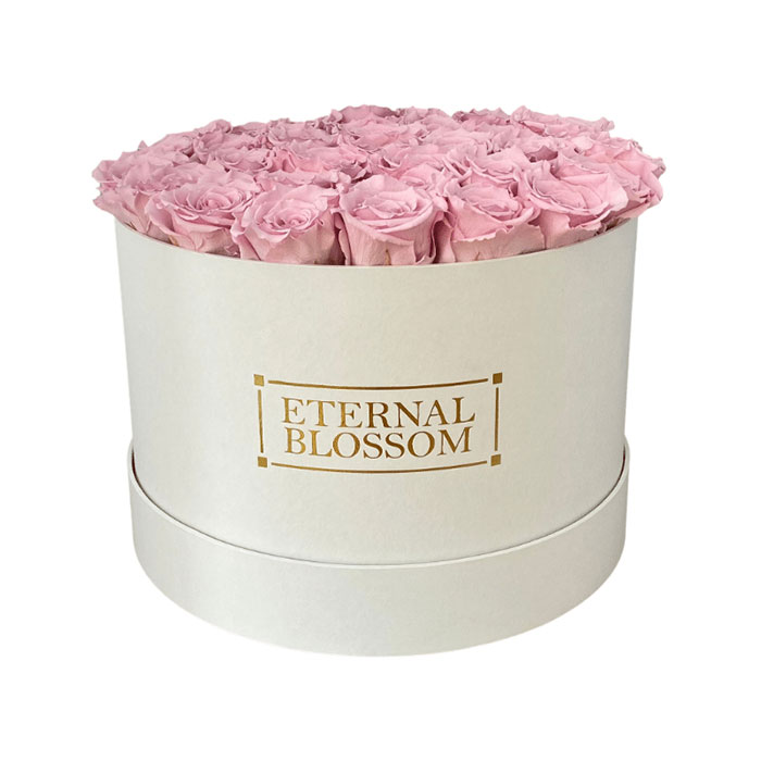 One Year Lasting Round Rose Blossom Box - Extra Large