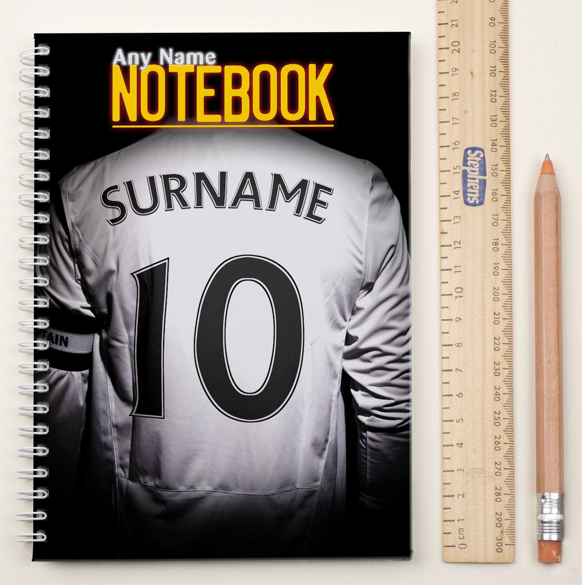 Personalised Football Shirt Notebook - White