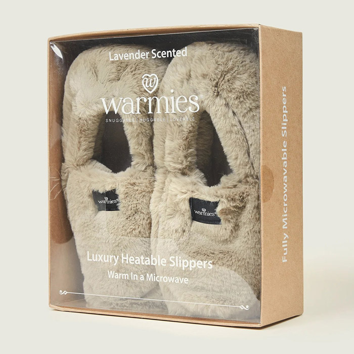 Cozy Boots Microwavable Slippers - Latte