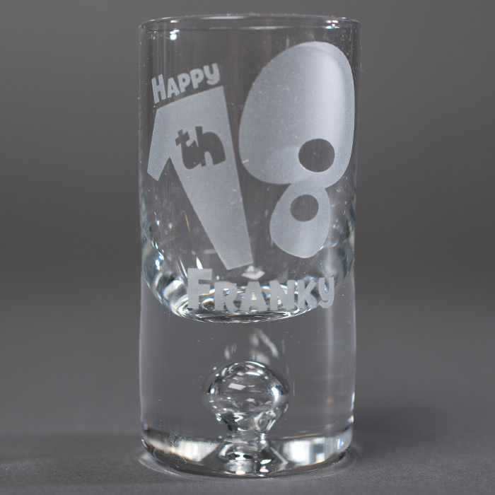 Personalised Shot Glass - Happy 18th
