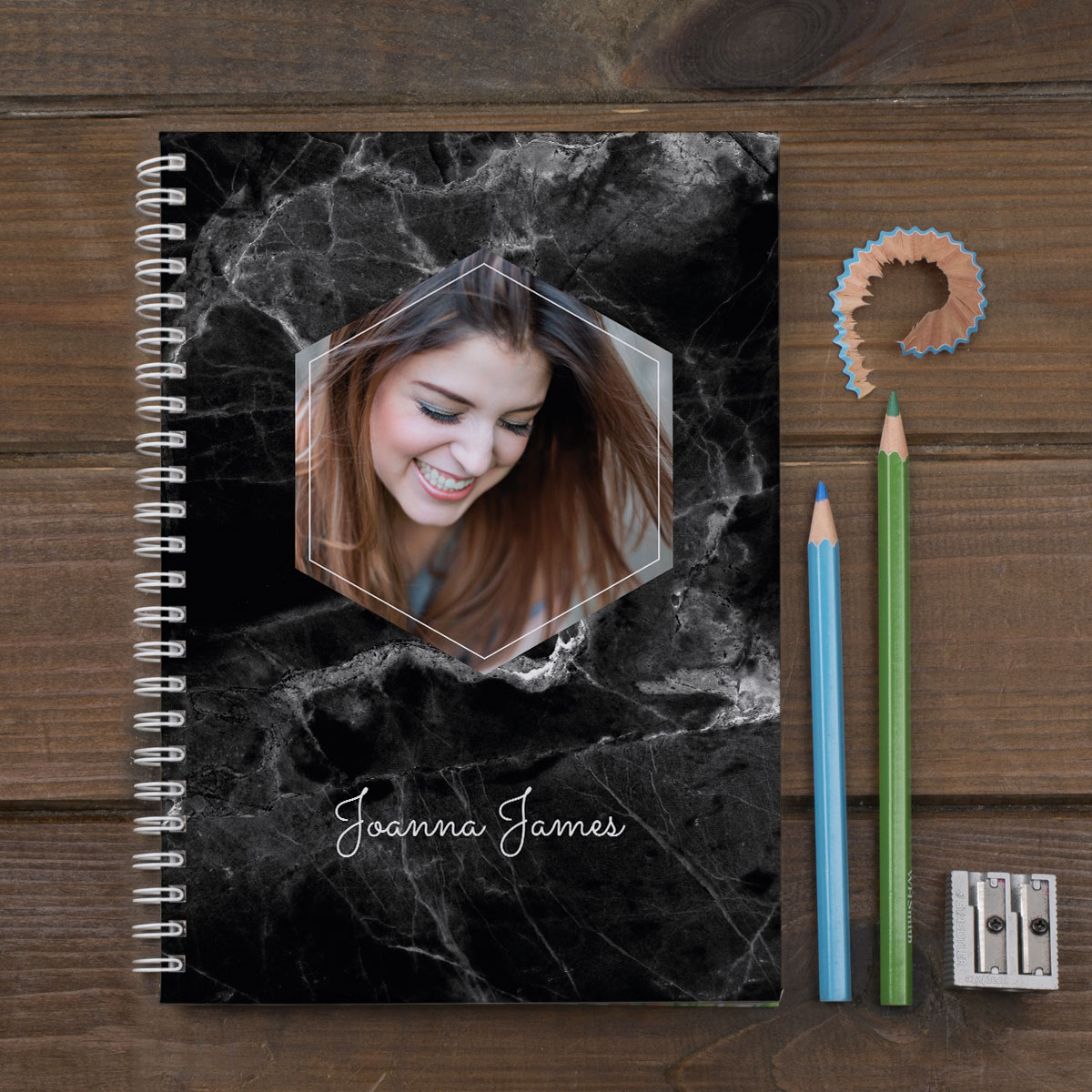 Photo Upload Notebook - Marble Name