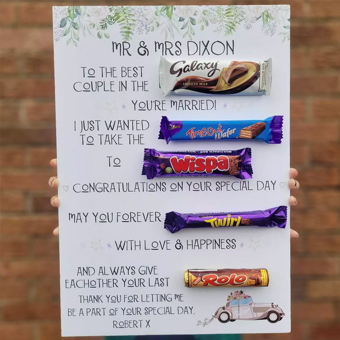 Personalised Mr & Mrs Chocolate Board