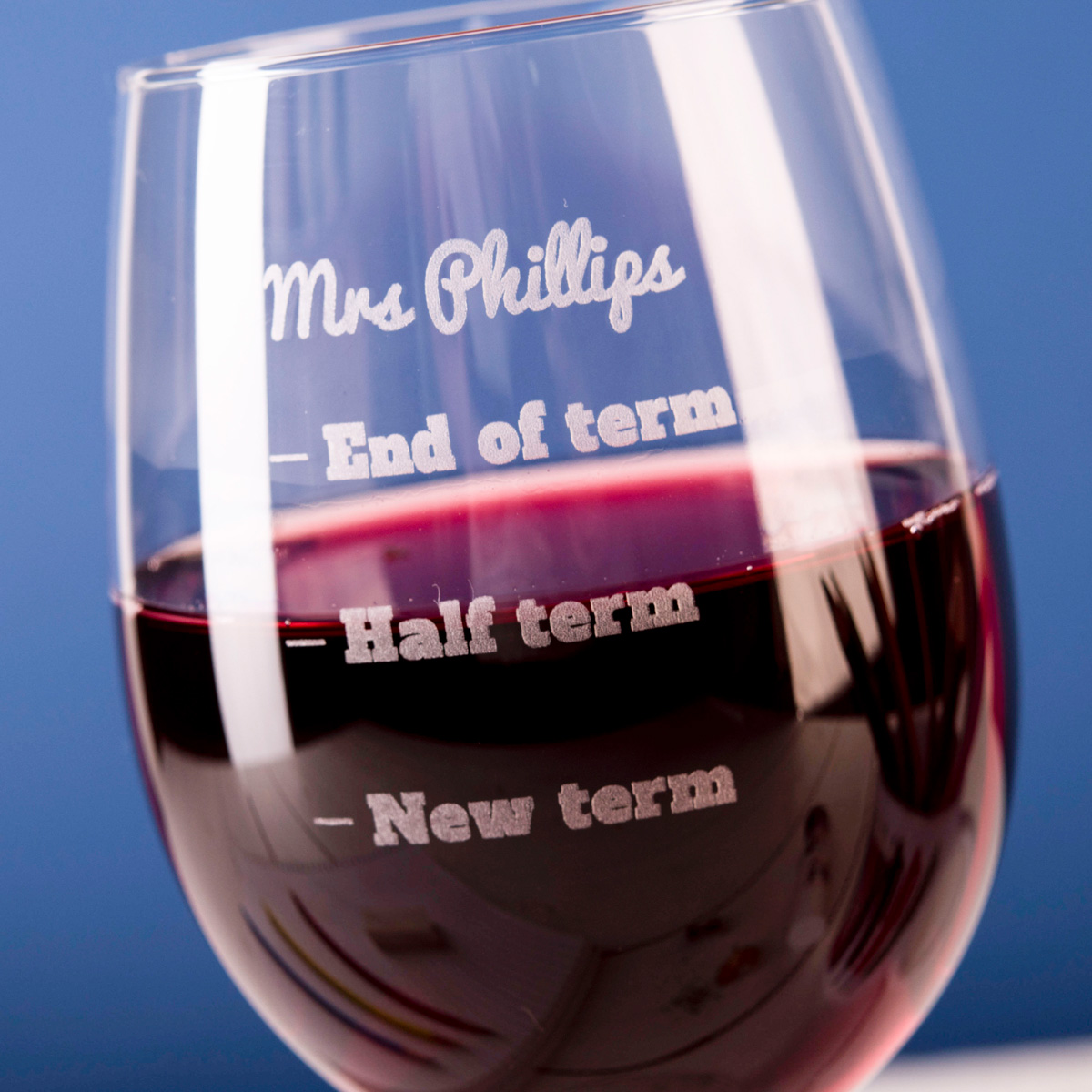Personalised Wine Glass - Teacher Measures