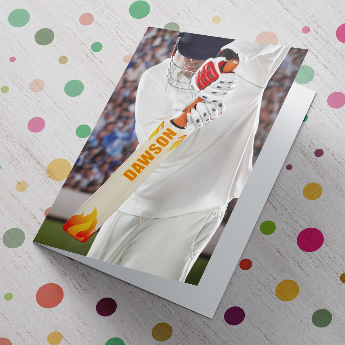 Personalised Card - Cricket Batsman