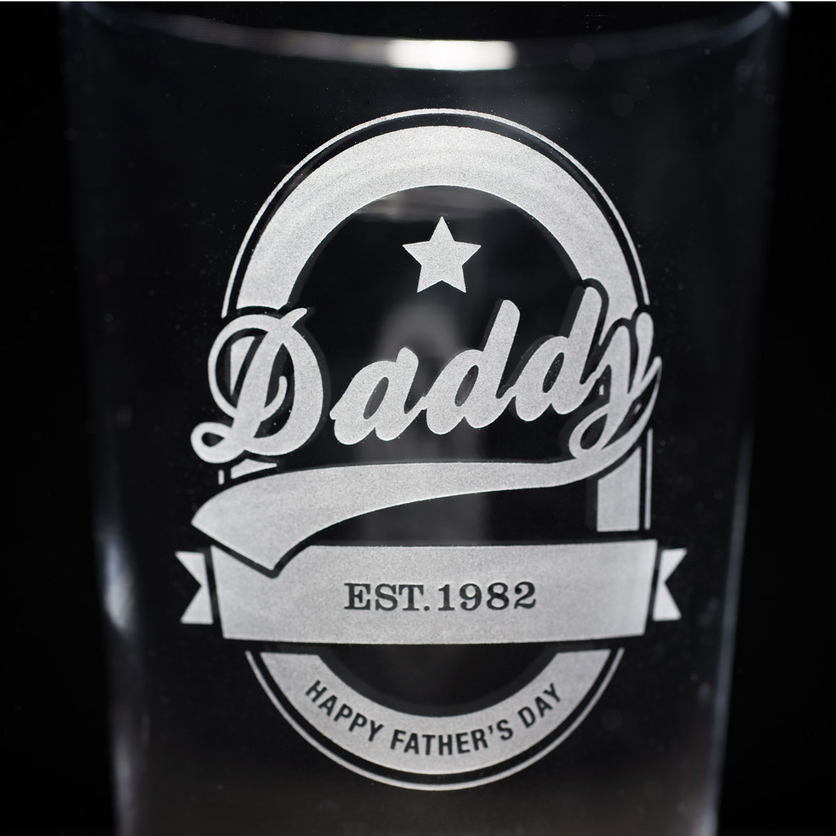 Personalised Pint Glass - Daddy Established