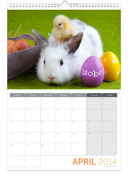 Personalised Cute Animals Calendar