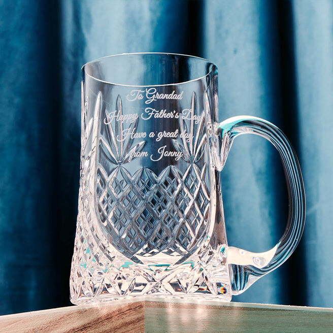 Personalised Lead Crystal Tankard - Father's Day