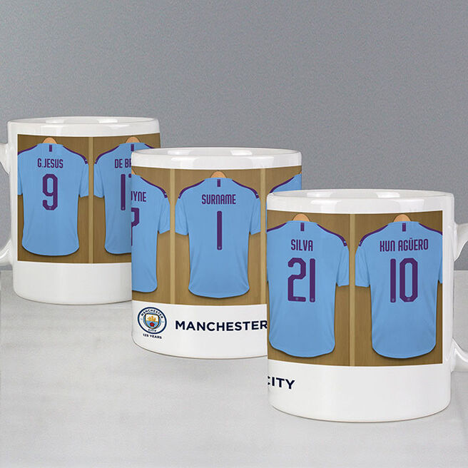 Personalised Mug - Manchester City FC Dressing Room