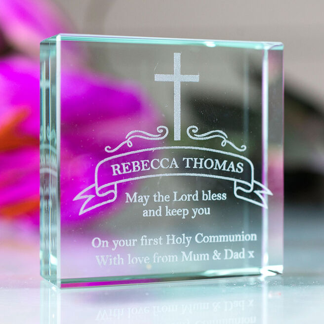 Personalised Glass Token - Holy Communion