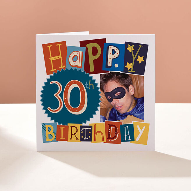Photo Upload Birthday Card - Happy 30th