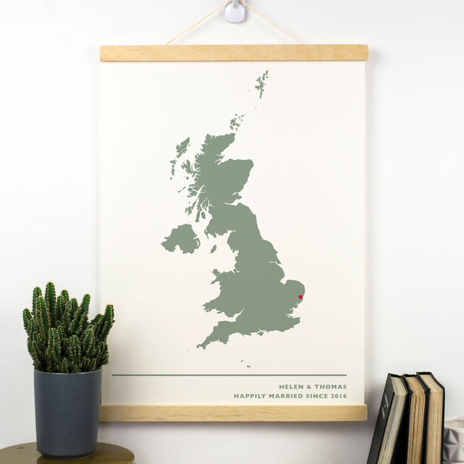 Personalised Couple Map Print