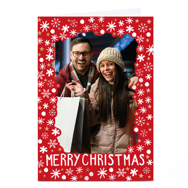 Personalised Kerry Spurling Christmas Card - Snowflake Border