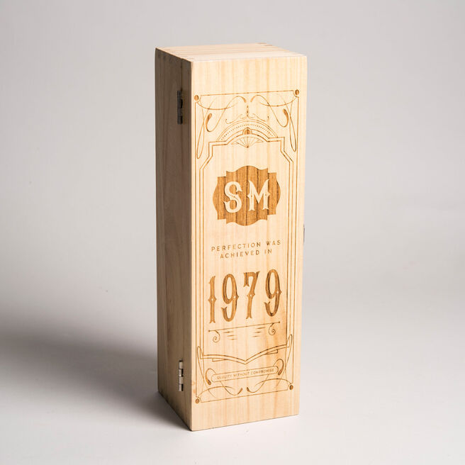Engraved Luxury Wooden Whisky Box - Barbour