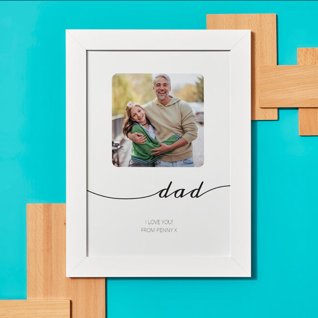 Photo Upload With A Message Dad Framed Print - Father's Day