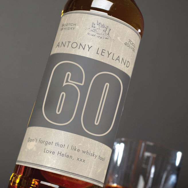Personalised Malt Whisky - 60th Birthday
