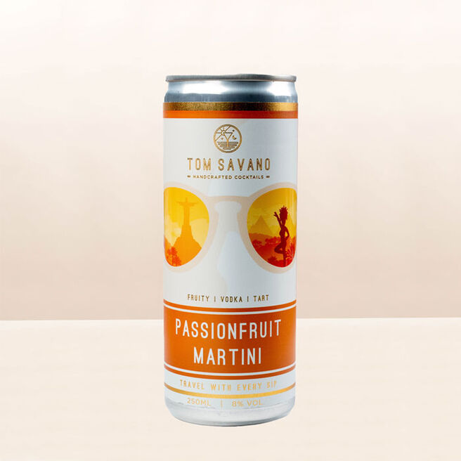 Tom Savano 250ml Cans - Passionfruit Martini
