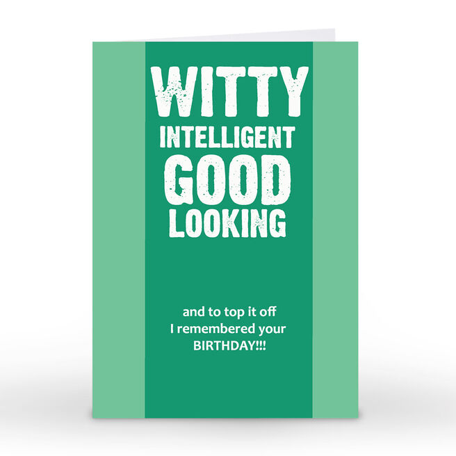 Quitting Hollywood Card - Witty, Intelligent, Goodlooking