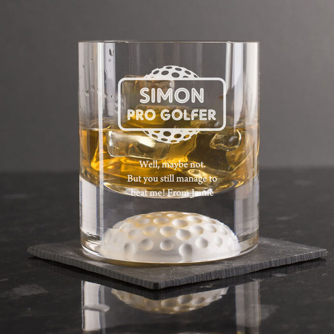 Personalised Golf Whisky Tumbler - Pro Golfer