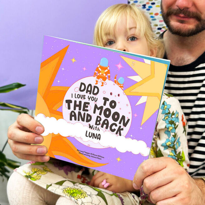 Personalised I Love You To The Moon & Back Father's Day Book