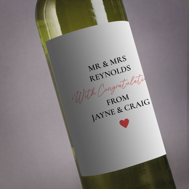 Personalised Wine - Wedding Congratulations