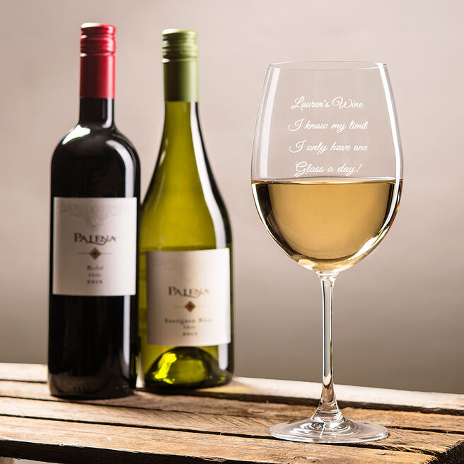 Personalised Giant Wine Glass - Any Message