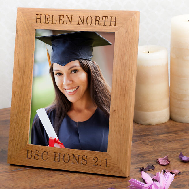 Personalised Wooden Photo Frame - Degree