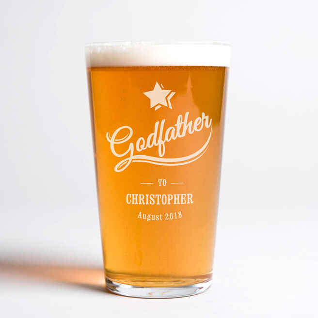 Personalised Pint Glass - Godfather