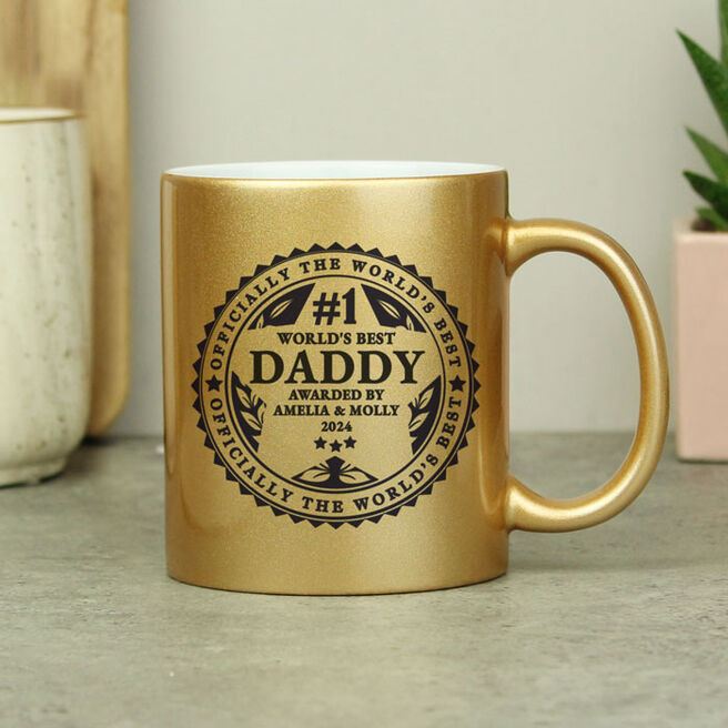 Personalised World's Best Gold Mug