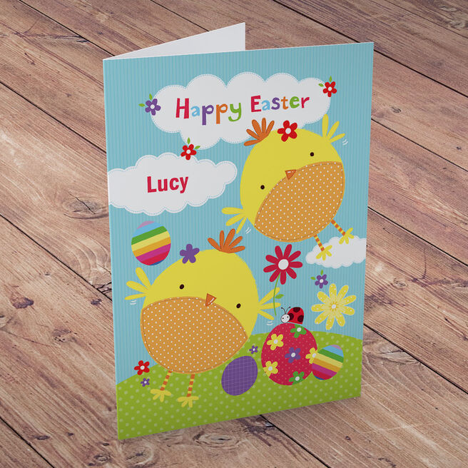 Personalised Easter Card - Cute Little Chicks