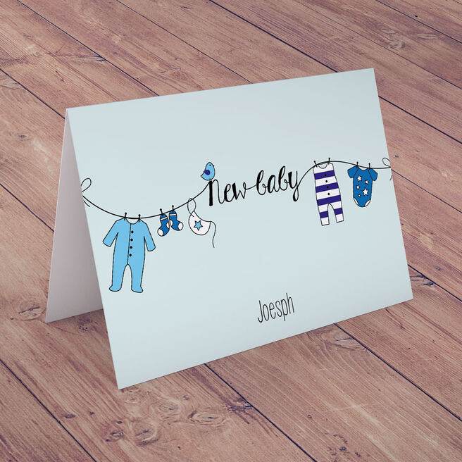 Personalised Card - New Baby Boy