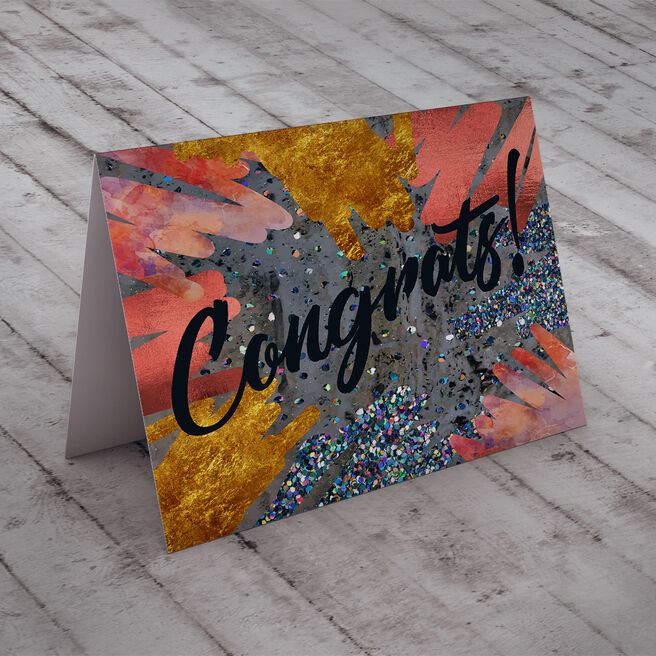 Personalised Congratulations Card - Metallic