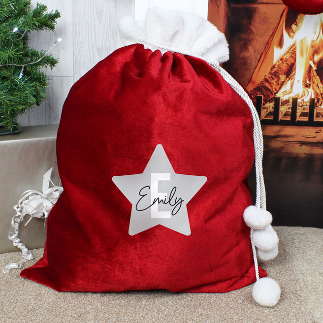 Personalised Luxury Red Sack - Christmas Exclusive