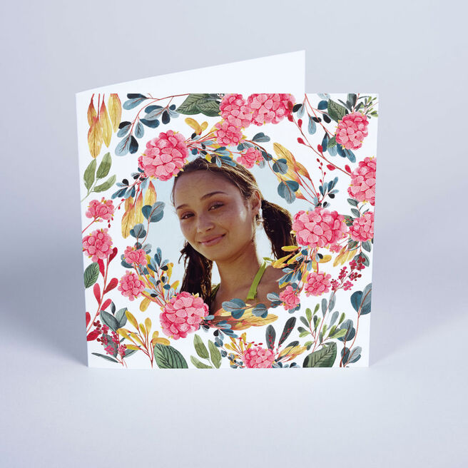 Photo Upload Card - Watercolour Floral