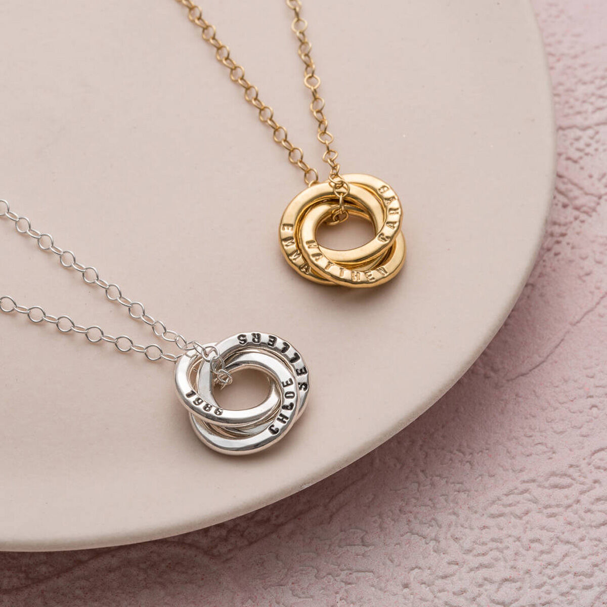 Personalised Large Russian Ring Necklace By Posh Totty Designs |  notonthehighstreet.com