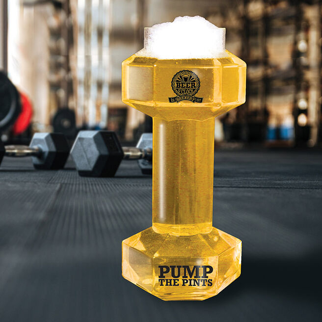 Lifting Dumbbell Beer Glass