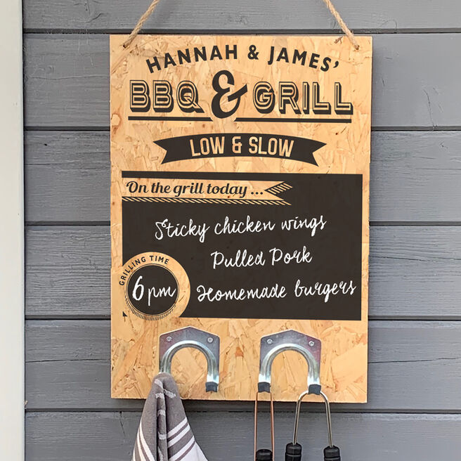 Personalised Chalkboard Sign - BBQ