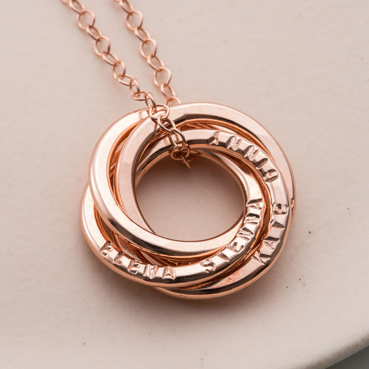 Sterling Silver Russian Ring Necklace | Posh Totty Designs | Wolf & Badger