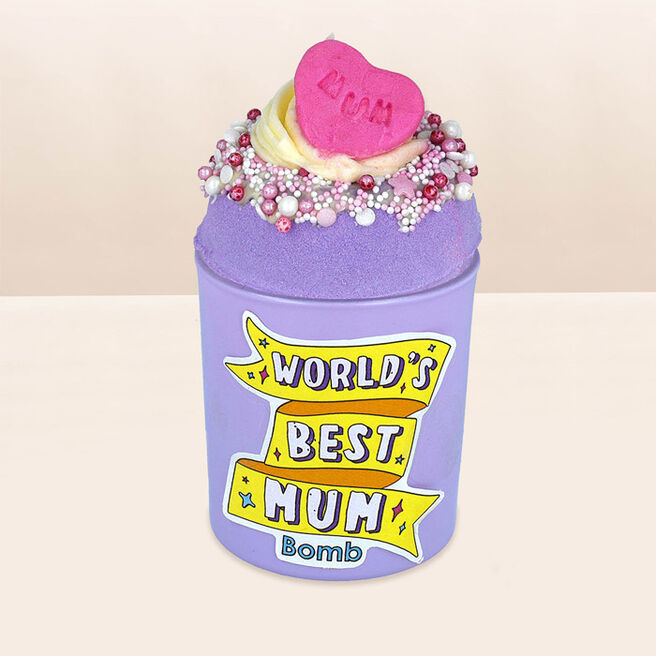 Bomb Cosmetics World's Best Mum Glow Up Bath Bomb & Candle Duo