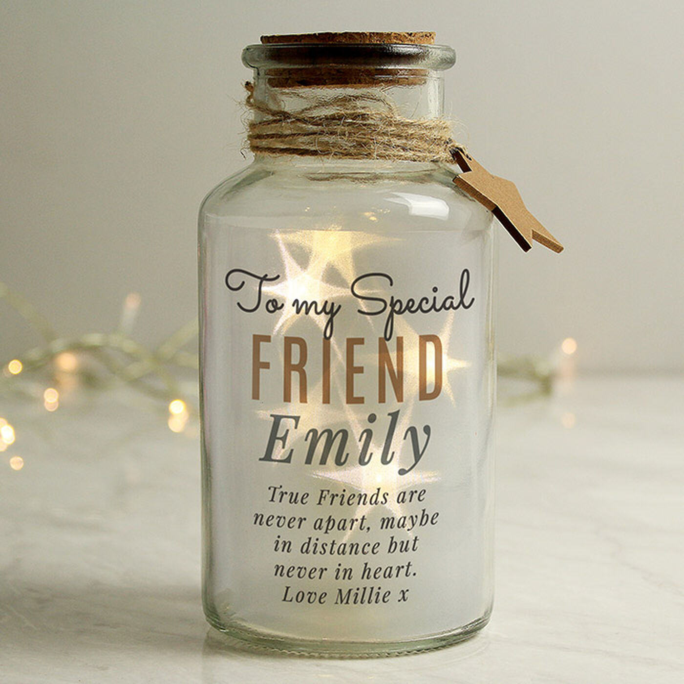 Good Friends Glass Light Block Light up Gift Family Gift -  UK