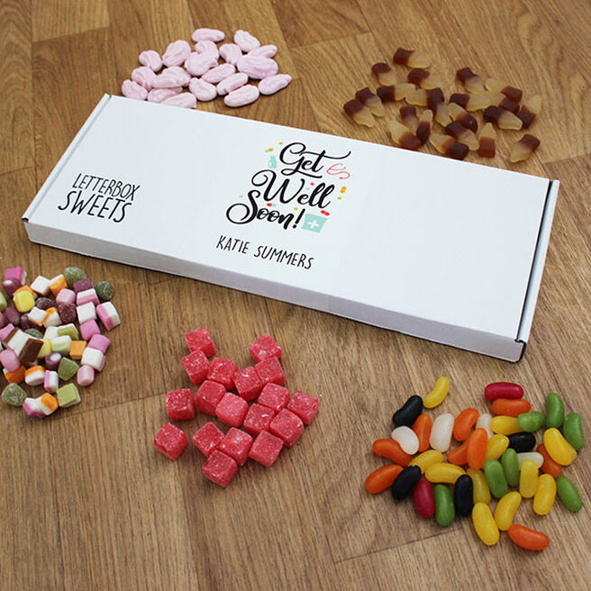 Personalised Letterbox Sweets - Get Well Soon